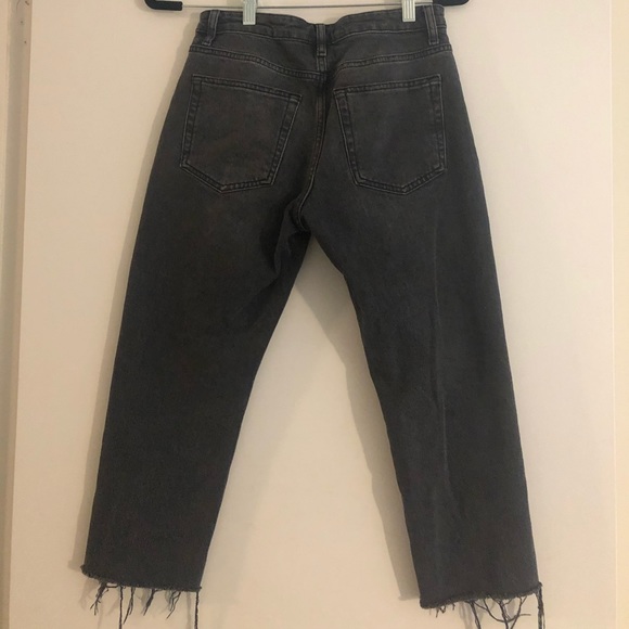 TOPSHOP STRAIGHT LEG DARK GREY/BLACK JEANS! - Picture 2 of 3